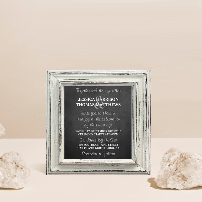 Invitación Colección de cuadros blancos y Bodas de pizarra (Subido por el creador)