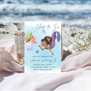 Invitación Colección de cumpleaños de Sirena encantadora