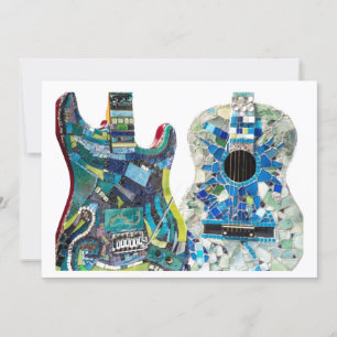 Invitación Colección de Guitarras Mosaico Boho Chic