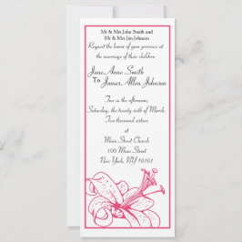 Invitación Colección de la boda del lirio y de la linterna,