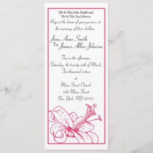 Invitación Colección de la boda del lirio y de la linterna,