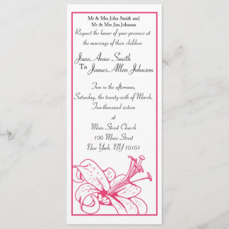 Invitación Colección de la boda del lirio y de la linterna,