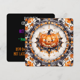 Invitación Colección de otoño de Halloween, calabaza de moda