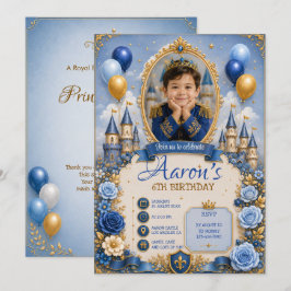Invitación Colección de retratos de cumpleaños del príncipe r
