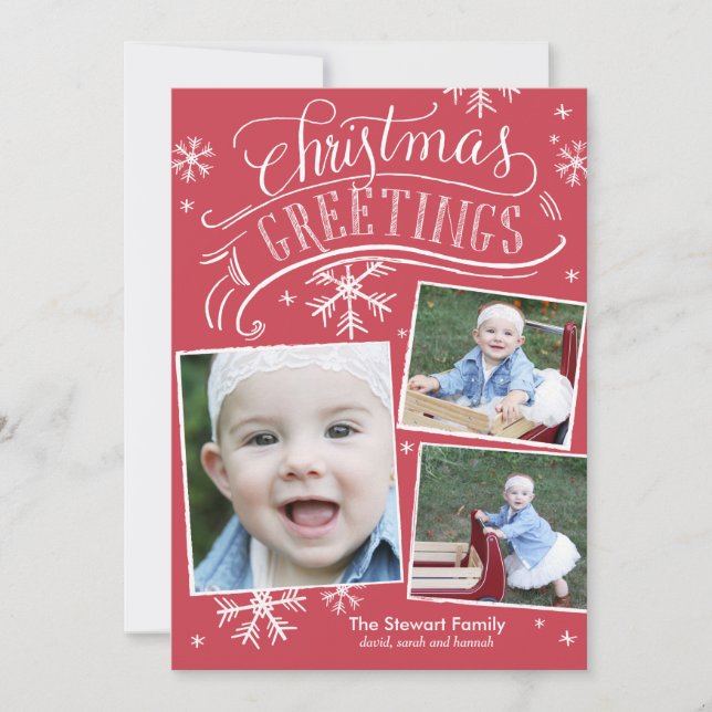 Invitación Colección de saludos de Chalkboard (Anverso)