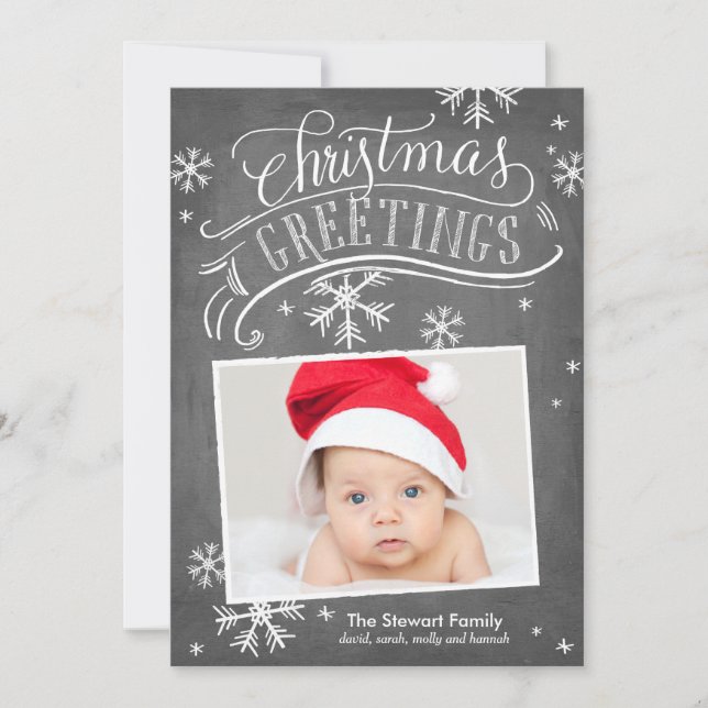 Invitación Colección de saludos de Chalkboard (Anverso)