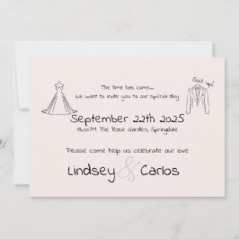 Invitación Colección elegante y moderna de boda Silhouette