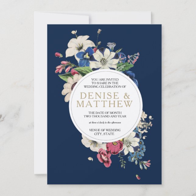 Invitación Colección Eterna en Azul de Noche Polar (Anverso)