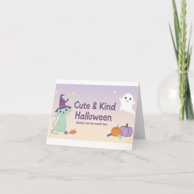 Invitación Colección "Halloween Lindo y Amable" (Anverso)
