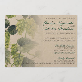 Invitación Colección Hops, Boda de cerveza