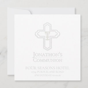 Invitación Colección Personalizada de Cruz de Comunión para N