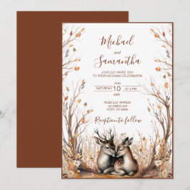 Invitación Colección Rustic Deer Boda de otoño