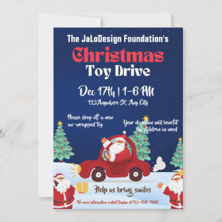 Invitación Colecta de Juguetes de Navidad para Familias o Emp