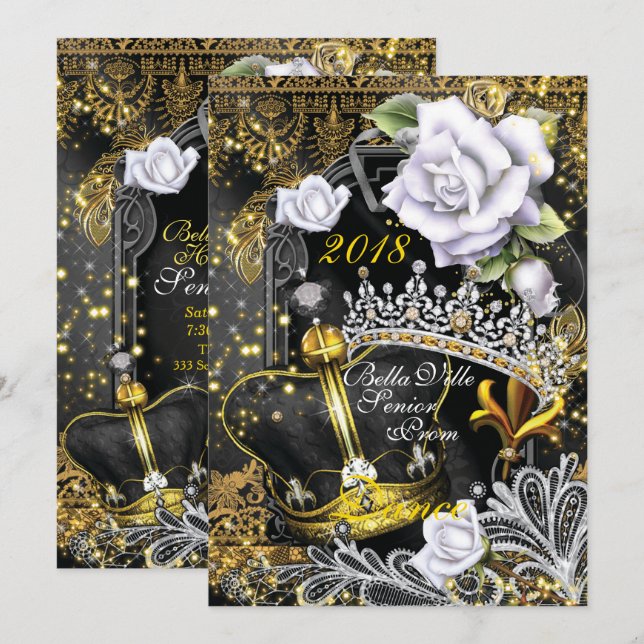 Invitación Colegio Homecoming Prom Danza (Anverso / Reverso)