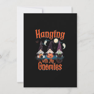 Invitación Colgando Con Mis Gnomies Funny Gnome Costo Hallowe
