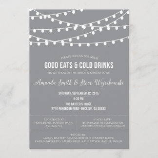 Invitación colgante de la ducha de los pares de