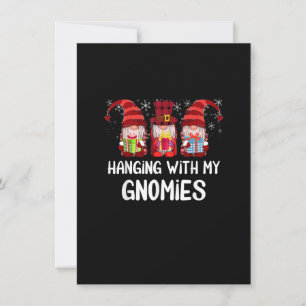 Invitación Colgar con mi amigo gracioso de Gnome Christm