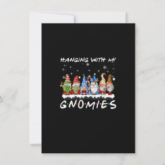 Invitación Colgar con mis Navidades de gnomies Familia Pajama