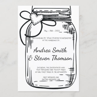 Invitación Colgar Mason Jar