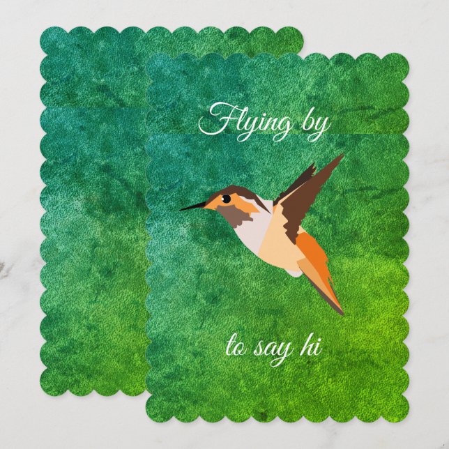 Invitación colibrí (Anverso / Reverso)