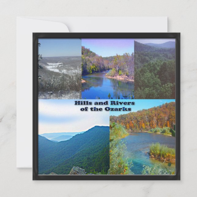 Invitación Colinas y ríos de los Ozarks (Anverso)