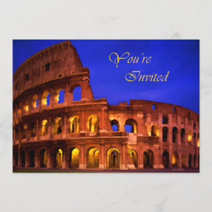 Invitación Coliseo de Roma de noche invitado