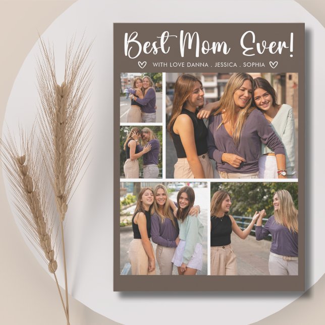 Invitación Collage 5 Photos Gift for Mother's Day (Subido por el creador)