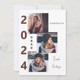 invitación Collage de Borgoña Grad 2024