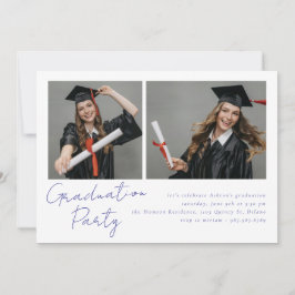 Invitación Collage de dos fotos diseño moderno