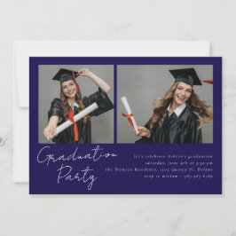 Invitación Collage de dos fotos diseño moderno