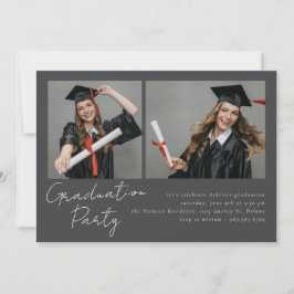 Invitación Collage de dos fotos diseño moderno