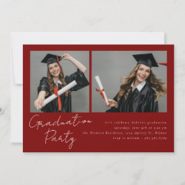 Invitación Collage de dos fotos diseño moderno