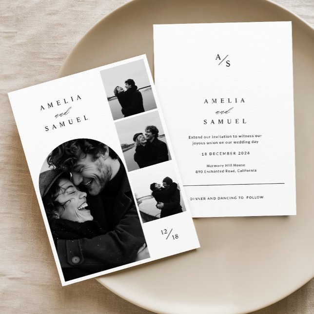 Invitación Collage de fotos contemporáneo elegante (Subido por el creador)