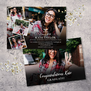Invitación Collage de Fotos de Graduación de Enfermería Moder