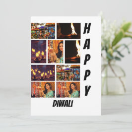 Invitación Collage de fotos Diwali 9 moderno personalizado