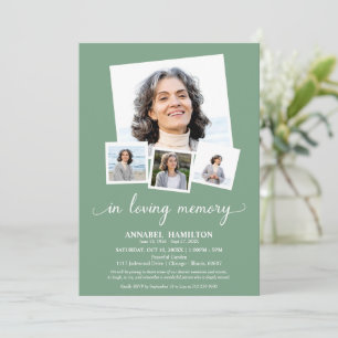 Invitación Collage de Fotos en Celebración de la Vida en Quer