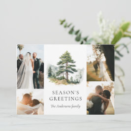 Invitación Collage de fotos feriado de Navidades de invierno 