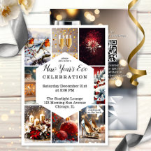 Collage de fotos festivo Fiesta de Nochevieja