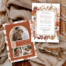Collage de Fotos Florales de Terracota con Código 