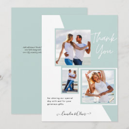 Invitación Collage de fotos GRACIAS Boda/Bebé/Graduado/CUALQU