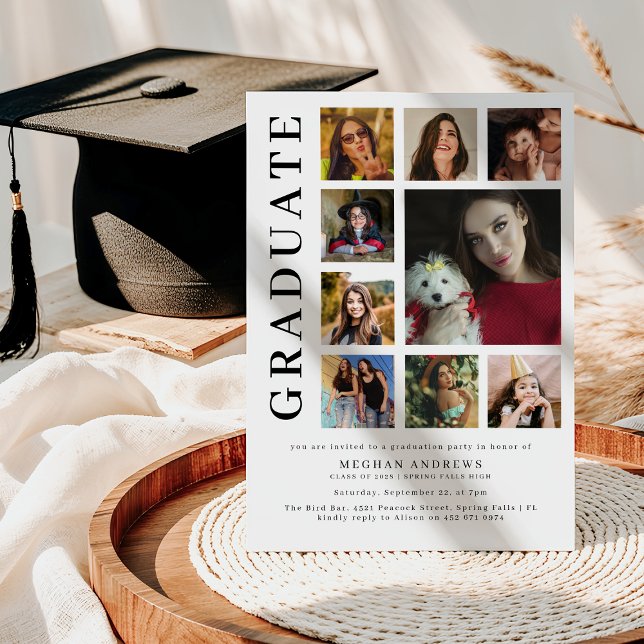 Invitación Collage de Fotos Graduación (Subido por el creador)