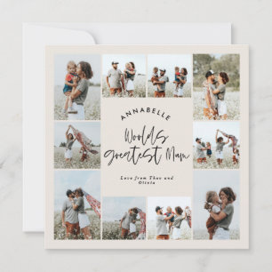 Invitación Collage de fotos minimalista con crema de mamá ele