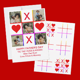 Invitación Collage de fotos Tic Tac Toe Abrazos Kiss Padres C