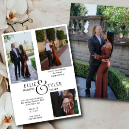 Invitación Collage de fotos y compromiso amplio