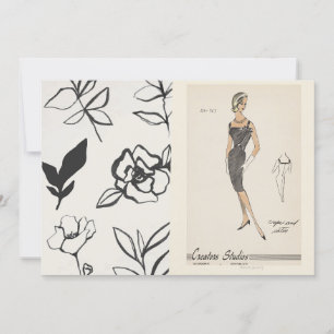 Invitación Collage de moda de 1959