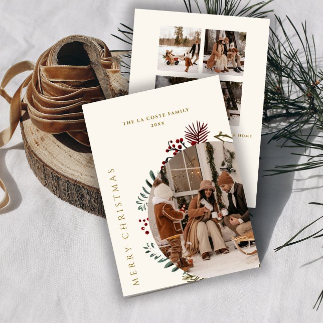 Invitación Collage de Navidad Boho Merry (Subido por el creador)