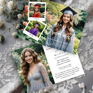 Invitación Collage de secuencia de 4 fotos de guion exquisito