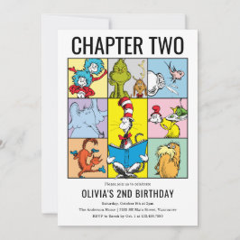 Invitación Collage del personaje de cumpleaños del capítulo d