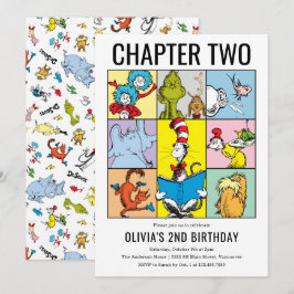 Invitación Collage del personaje de cumpleaños del capítulo d