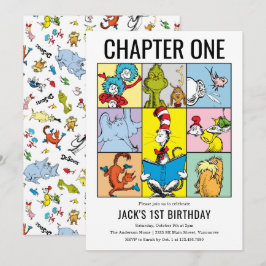 Invitación Collage del personaje del cumpleaños del capítulo